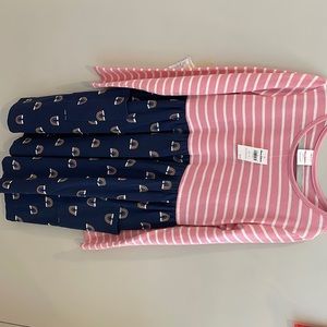 NWT pink rainbows Hanna Anderson dress